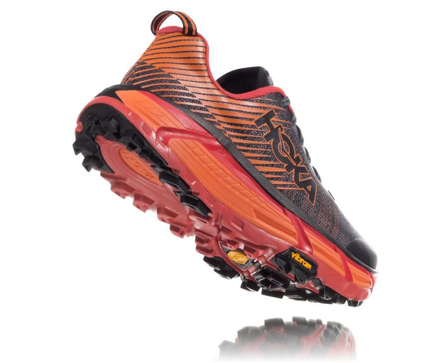 Trail Shoes Mens - Hoka One One EVO Mafate 2 - Black/Red - TBUJDLP-23